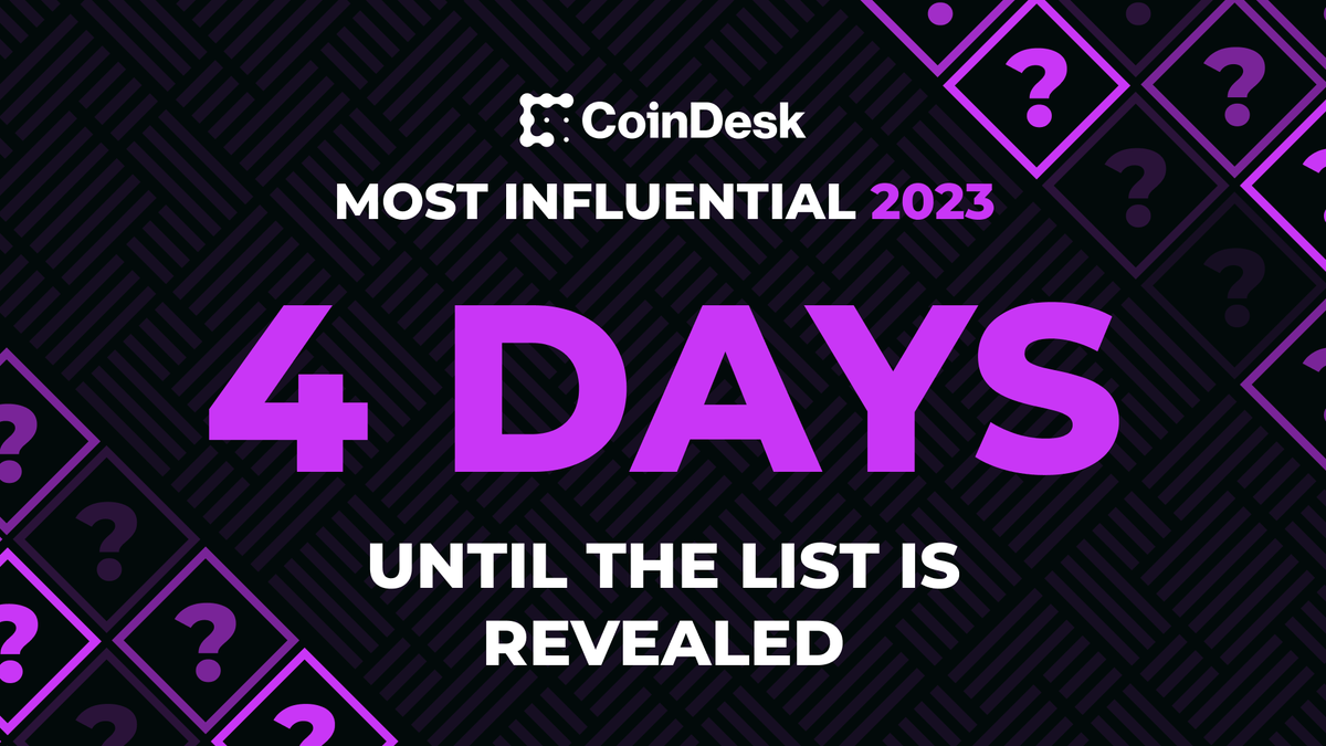 In only 4 days, we'll reveal #MostInfluential2023 — the list of the year's 50 most impactful figures in the digital asset world. 10 will be transformed into NFT art and auctioned on @TransientLabs for 24 hours. Stay tuned: go.coindesk.com/most-influenti…