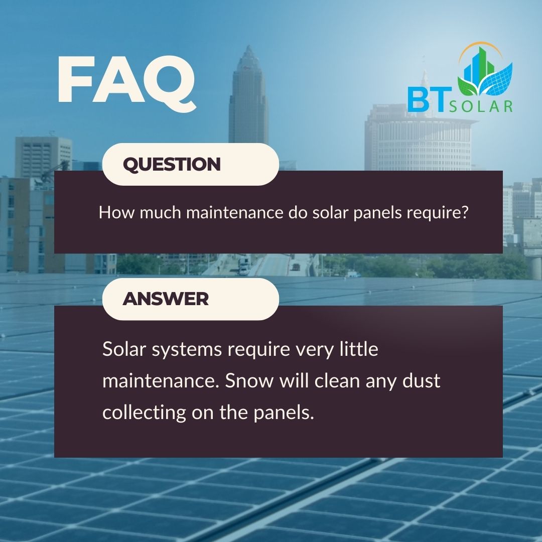BT_Solar's tweet photo. 🤔 How much maintenance do solar panels require?

Solar systems require very little maintenance. Snow will clean any dust collecting on the panels.

👉 More answers to your solar questions: https://t.co/fr0m8vVF5A

#GoSolar #Solar #SolarEnergy #SolarPower #RenewableEnergy https://t.co/kKHPuZX8GC