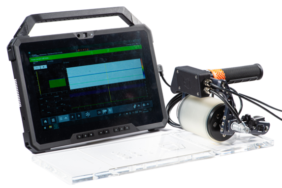 BergEngineering's tweet photo. Introducing the Krautkrämer RotoArray comPAct: the latest innovation in portable phased array ultrasound technology! Game-changing tech, convenient flaw detection, 100x volume reduction, 20x lower power, and USB for a hassle-free inspection process. #NDT #NonDestructiveTesting https://t.co/M45GVJwd3v
