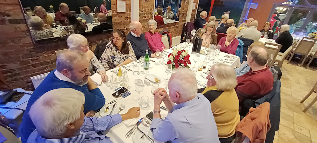 For our meeting on Wednesday 29 November 2023, we moved from our normal venue to an Italian Restaurant in Hatch End so we could celebrate our 45th Anniversary.

For this special occasion, we were joined by several District Officers and guests in Dona Theresa in Hatch End.
