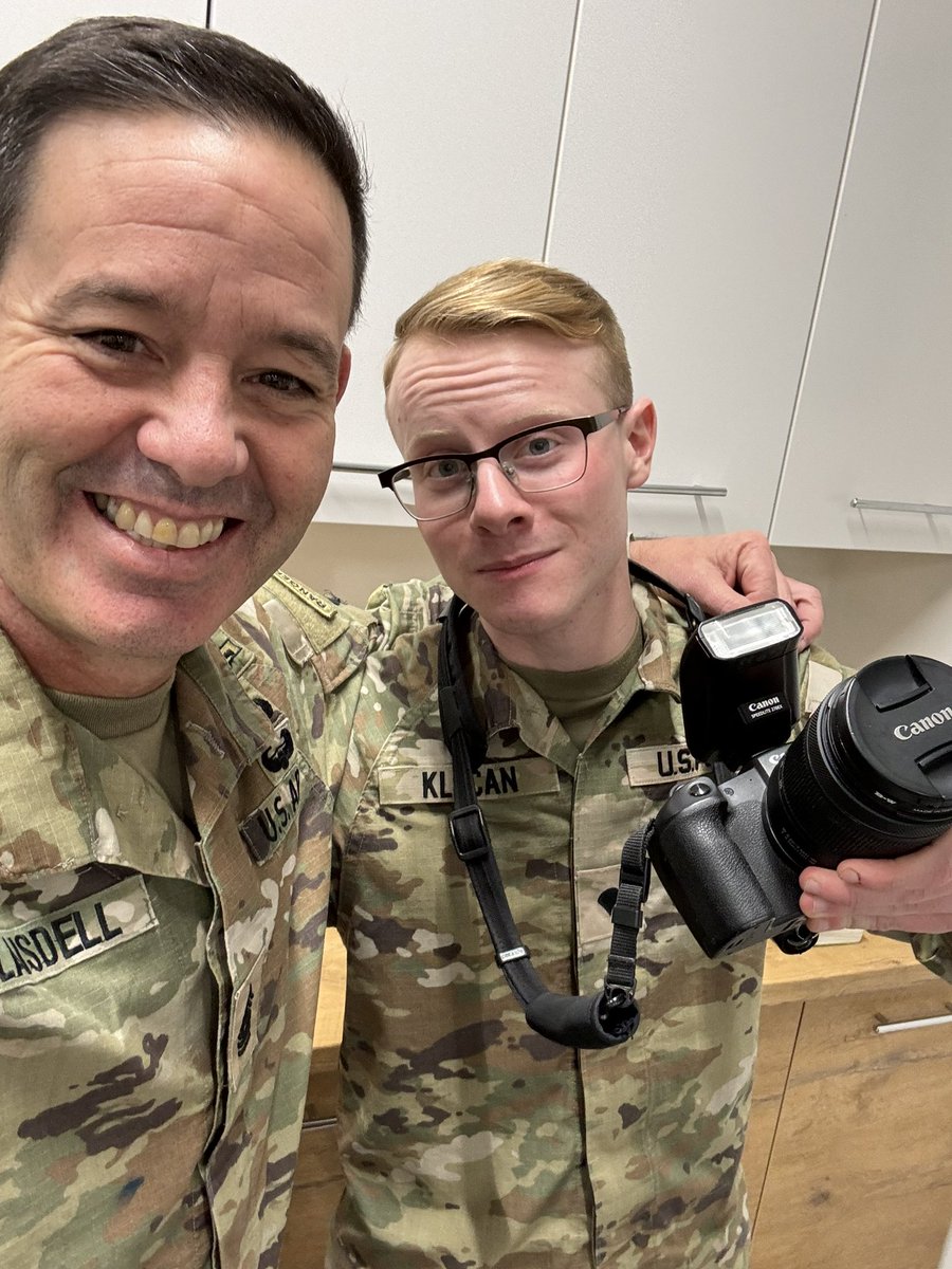 Phil Blaisdell (@csmblaisdell) on Twitter photo Had a great visit w/ our <a href="/VCorps/">U.S. Army V Corps</a> Soldiers in Poland & II Corps of the Polish Land Forces CMD. Keeping peace & security on the Eastern Front #StrongerTogether
Oh, also found <a href="/TRADOCCSM/">TRADOC CSM</a>’s display in the Hall of Heroes & a quick selfie with my favorite PAO Soldier, SPC Klecan! 👍 Had a great visit w/ our <a href="/VCorps/">U.S. Army V Corps</a> Soldiers in Poland & II Corps of the Polish Land Forces CMD. Keeping peace & security on the Eastern Front #StrongerTogether
Oh, also found <a href="/TRADOCCSM/">TRADOC CSM</a>’s display in the Hall of Heroes & a quick selfie with my favorite PAO Soldier, SPC Klecan! 👍