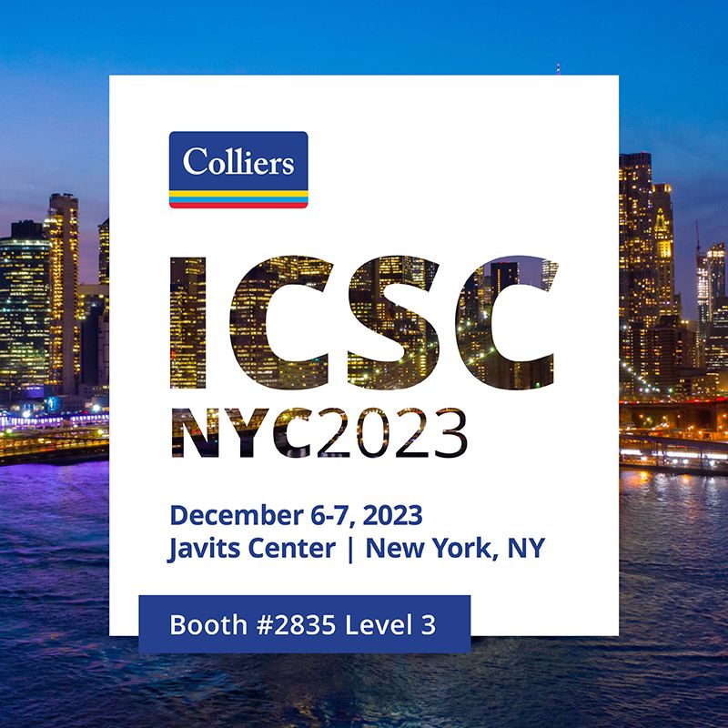 The #ColliersRetail team will be at ICSC New York next week for the annual two-day gathering of dealmakers and industry experts who are driving innovation and evolution in the Marketplaces Industry.

🔗 to learn more: ow.ly/4iSZ50Qcew6

#Colliers #NYC #ManhattanRetailMarket