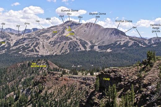 GSAPublications's tweet image. This week's most-read #Geosphere article is "Mammoth Mountain and its mafic periphery—A late #Quaternary volcanic field in eastern California," by Wes Hildreth &amp;amp; colleagues doi.org/10.1130/GES010… Photo: N side of Mammoth Mountain from the paper #volcano #geoscience @geosociety