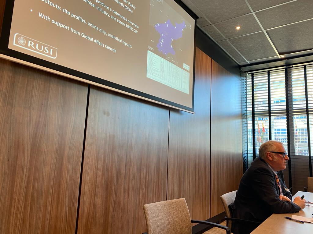 CanadaOPCW's tweet photo. Excellent event today at #CSP28 on @RUSI_org's work (supported by #Canada 🇨🇦) on how open-source tools could be used to assess North Korea's potential #ChemicalWeapons capabilities. 

@CanadaFP @GPWMDofficial @OPCW https://t.co/GbjVP0IzW5