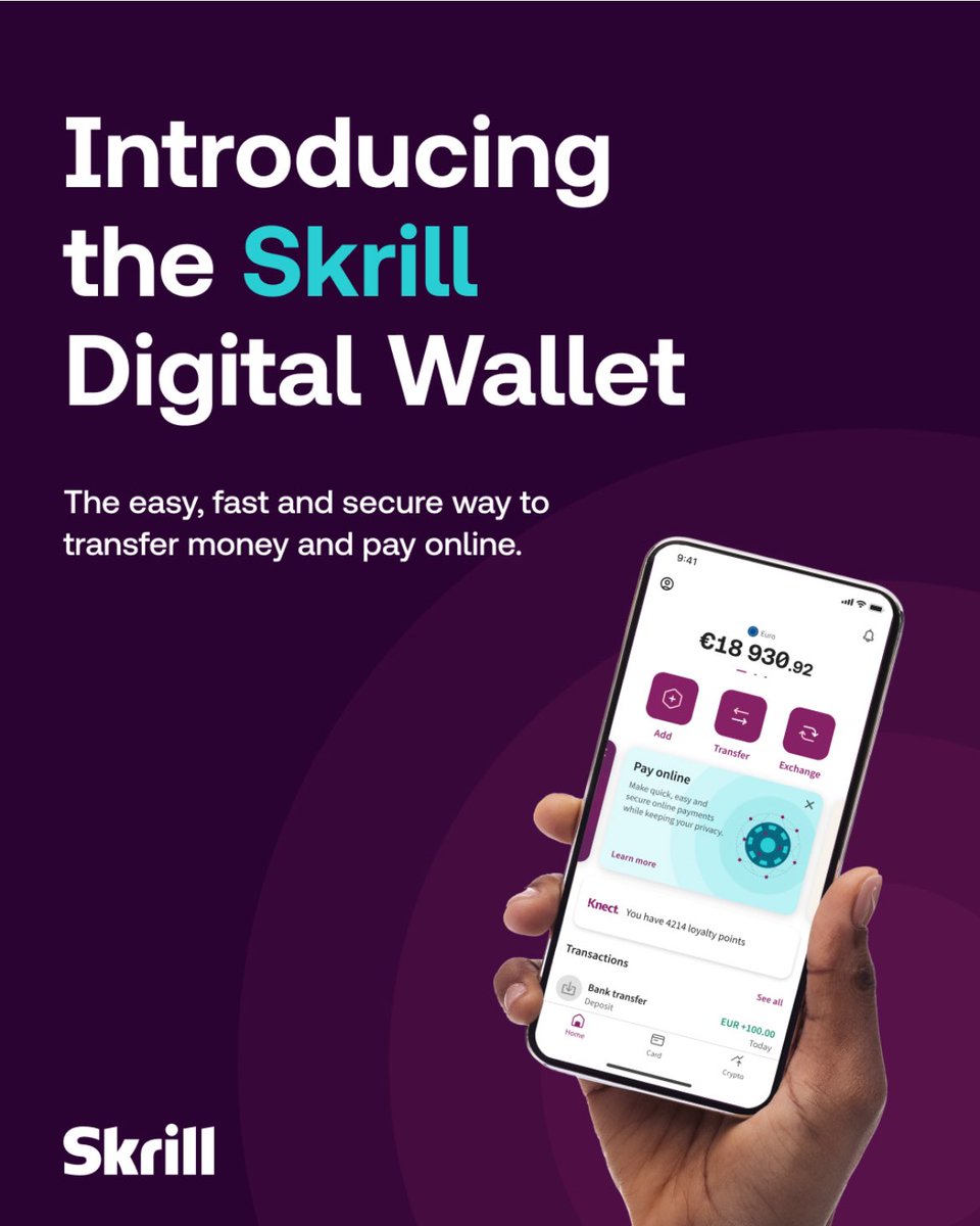 Use the Skrill Digital Wallet and make your move for secure online  payments!⚡ Find out more >>>https://t.co/xRRyEZTvuF