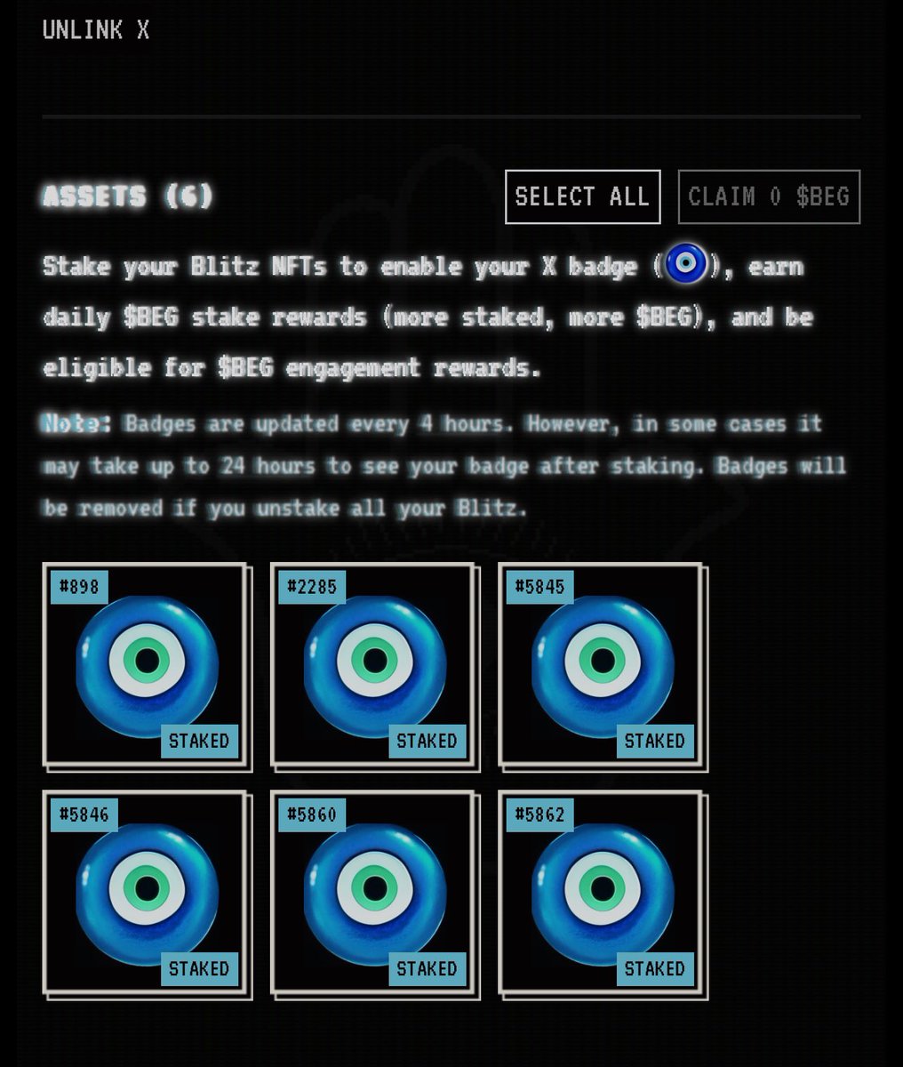 Am I doing something wrong? All have been staked a while now, still not receiving $BEG rewards. <a href="/welcometoblitz/">BLITZ</a> <a href="/eth_ben/">ben.eth</a> #BLITZ