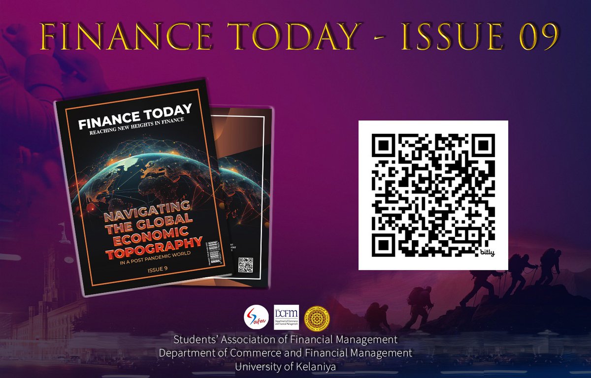 StudentsAssoc11's tweet photo. Scan the QR or click the link below to unlock a world of insights and inspiration. 💫 https://t.co/b5DtCiewOQ

#Finance_Summit_2023
#SAFM
#DCFM
#UOK https://t.co/45gKdEEZUw