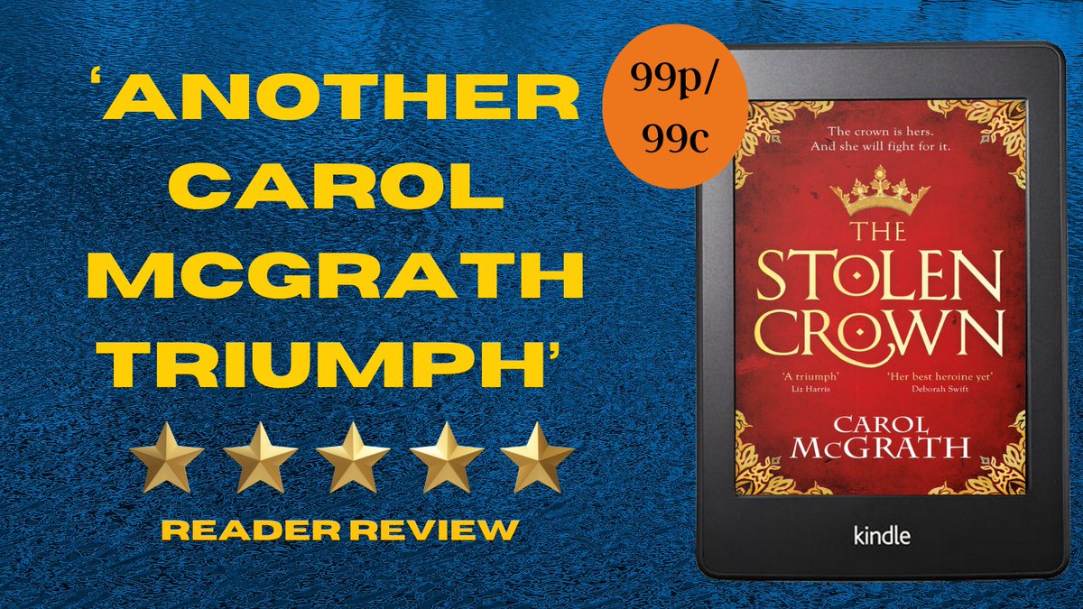 👑 Today is the last day to buy the brilliant historical novel, THE STOLEN CROWN, for just 99p/99c on Kindle! 👑 Join the readers who are LOVING this story of an Empress fighting for her destiny . . . Buy now: geni.us/TSCKMD