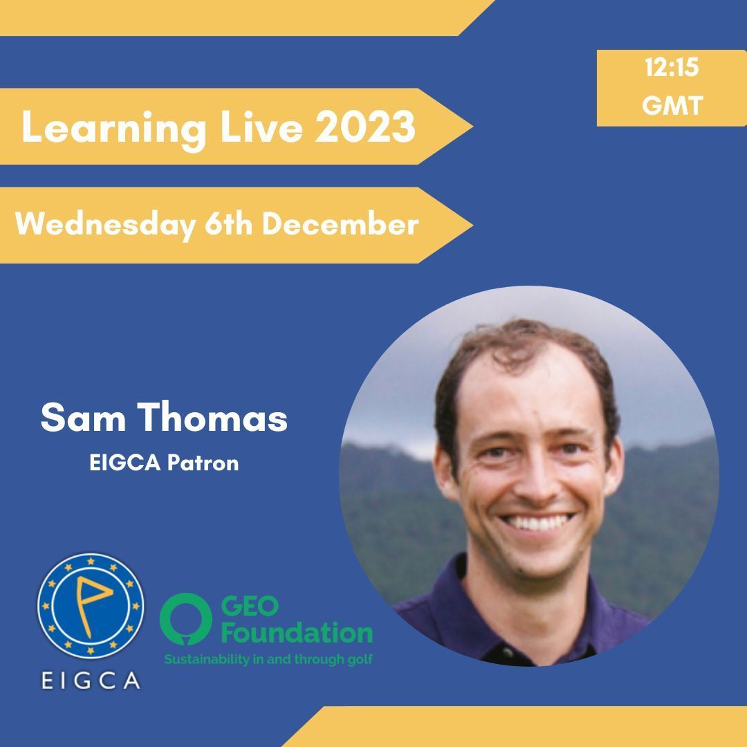 EIGCA's tweet photo. Our #LearningLive2023 event next week is about "Pushing Boundaries". Our Partners will cover how they drive innovation to push golf course design & development forward. EIGCA Patron @SustainableGolf will talk about their new sustainable golf renovations guidelines https://t.co/4zHVrvEZdg