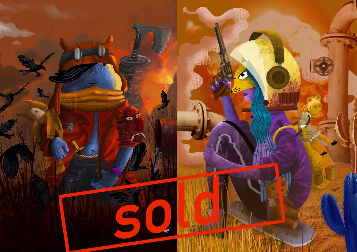 🚀 SOLD 🚀
Thank you my friend Dean <a href="/BOURGEOIIS_/">ENOCH</a> for collecting these two works from my collection. May it bring you lots of creative energy. 👏👏👏😃
#tezosart #tezos #tezoscommunity #objktcom