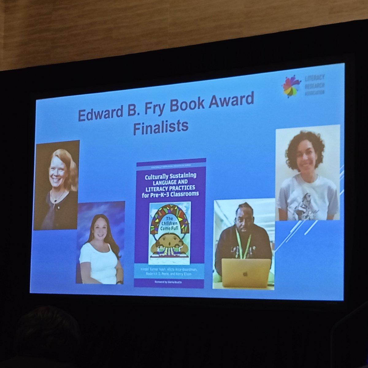 So excited to honor the authors of this brilliant book at #LRA23 'The Children Come Full' 🔥🥰 can never tire of that phrase ❤️ Kindel Turner-Nash, @AliciaBoardman1 @roderick_peele @kerr_elson and Erik Sumner for the stunning artwork @BilalPolson @northernparkway