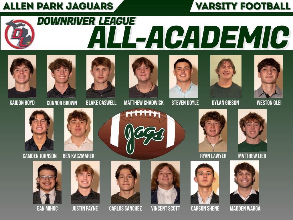 AP JAGS FOOTBALL (@apjagsfootball) on Twitter photo Congratulations to 17 All-League All-Academic honorees! Extremely proud of these STUDENT-Athletes! <a href="/TheJagJungle/">The Jag Jungle</a> <a href="/jimmyvic3/">Jimmy Victor</a> <a href="/Mr_Danosky/">Tom Danosky</a> <a href="/APHSJAGS/">APHSJAGS</a> #GoJags Congratulations to 17 All-League All-Academic honorees! Extremely proud of these STUDENT-Athletes! <a href="/TheJagJungle/">The Jag Jungle</a> <a href="/jimmyvic3/">Jimmy Victor</a> <a href="/Mr_Danosky/">Tom Danosky</a> <a href="/APHSJAGS/">APHSJAGS</a> #GoJags