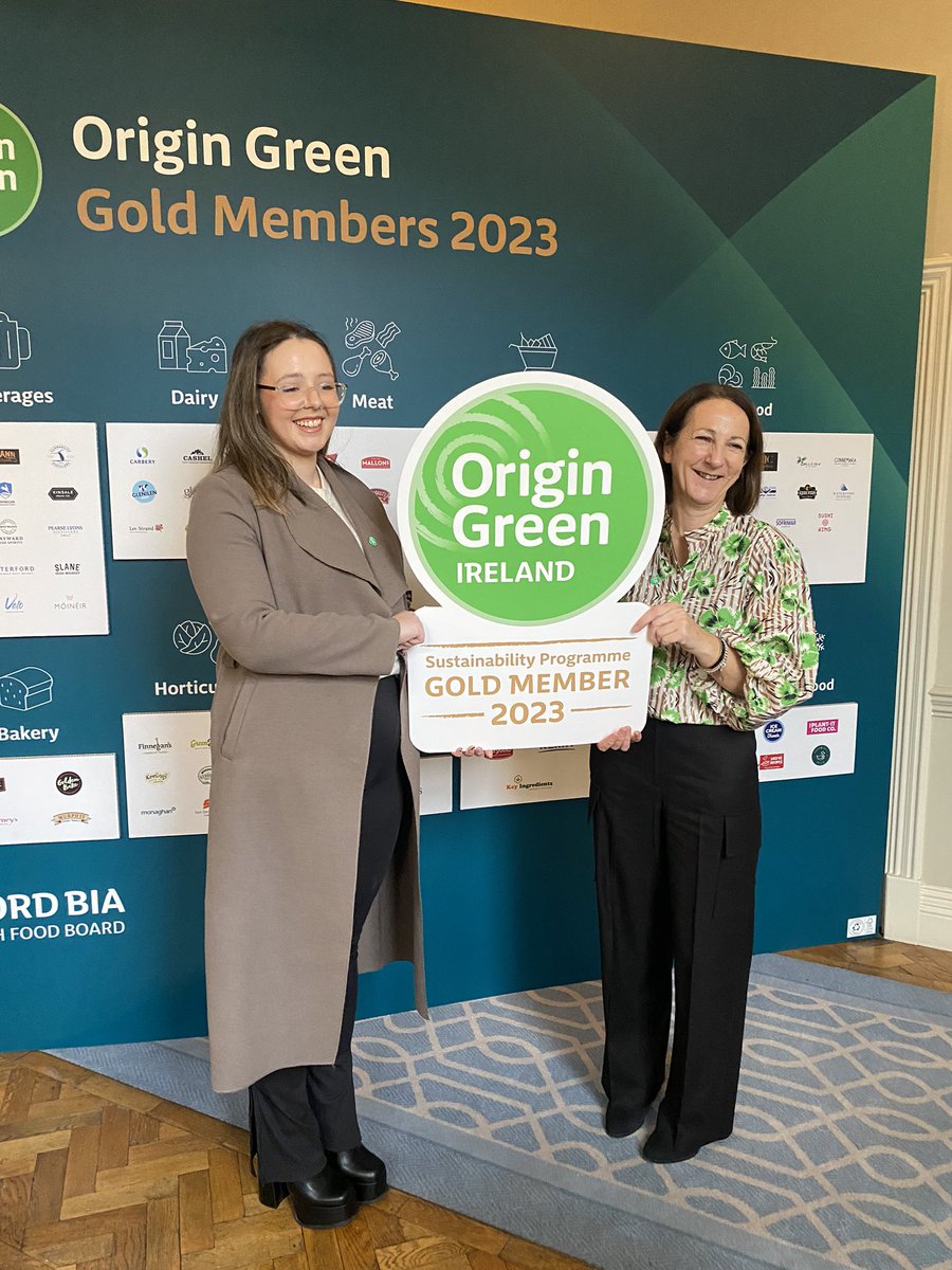 Great day at @Bordbia’s Sustainability Seminar! Glad to retain our @OriginGreen Gold Status for 2023! #Sustainability #origingreen #bordbia