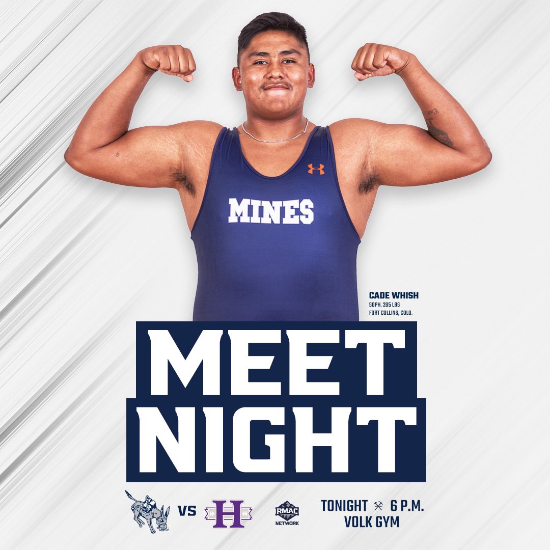 𝗠𝗘𝗘𝗧 𝗡𝗜𝗚𝗛𝗧!

Mines 🆚 New Mexico Highlands
🕕 6 p.m.
📍 Volk Gym
📺 minesathletics.com/tv
📊 minesathletics.com/wreslive
🎓 Faculty &amp; Staff Appreciation Night 

#HelluvaEngineer⚒