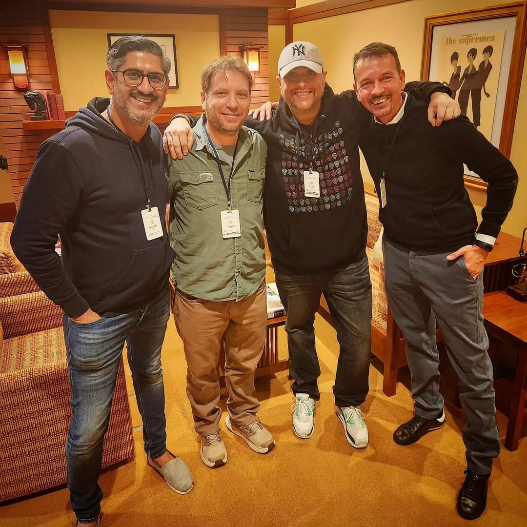 dmuslan's tweet photo. #garethedwards (@rogueonemovie &amp; @creatorthefilm) x @guidomeardi (#VNOVA) x @meetalgokul (#SeeCubic) x @dmuslan (@ip3official) = 🙊🙈🙉 @wme https://t.co/7ZOqMsRVaB