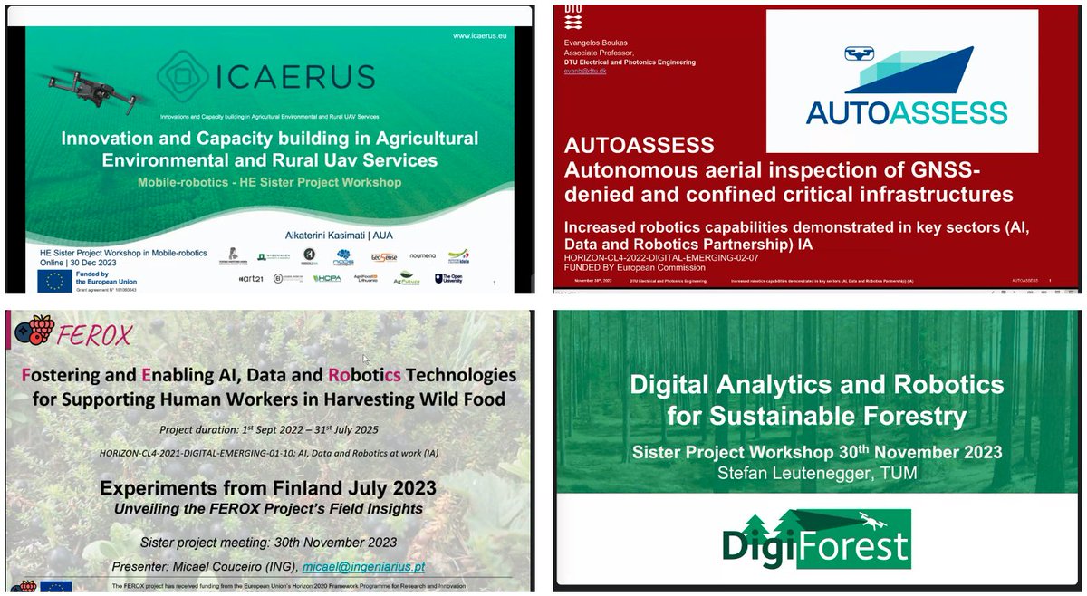 FEROX (@ferox_project) on Twitter photo a successful workshop of sister <a href="/HorizonEU/">Horizon Europe 🇪🇺</a> projects in #robotics & #AI to share knowledge & experiences in real-world #drones applications
<a href="/digiforest_eu/">DigiForest Research Project</a> <a href="/icaeruseu/">ICAERUS</a> <a href="/FBK_research/">Fondazione Bruno Kessler - FBK</a> <a href="/fgi_nls/">FGI, NLS</a> <a href="/GemmoAi/">Gemmo AI</a> <a href="/UPV/">Universitat Politècnica de València</a> <a href="/CranfieldUni/">Cranfield University</a> <a href="/Ingeniariuslda/">Ingeniarius, LDA</a> <a href="/ArktisetAromit/">Arktiset Aromit ry</a> <a href="/Institutoai2upv/">Instituto ai2 UPV</a> @TampereUni a successful workshop of sister <a href="/HorizonEU/">Horizon Europe 🇪🇺</a> projects in #robotics & #AI to share knowledge & experiences in real-world #drones applications
<a href="/digiforest_eu/">DigiForest Research Project</a> <a href="/icaeruseu/">ICAERUS</a> <a href="/FBK_research/">Fondazione Bruno Kessler - FBK</a> <a href="/fgi_nls/">FGI, NLS</a> <a href="/GemmoAi/">Gemmo AI</a> <a href="/UPV/">Universitat Politècnica de València</a> <a href="/CranfieldUni/">Cranfield University</a> <a href="/Ingeniariuslda/">Ingeniarius, LDA</a> <a href="/ArktisetAromit/">Arktiset Aromit ry</a> <a href="/Institutoai2upv/">Instituto ai2 UPV</a> @TampereUni