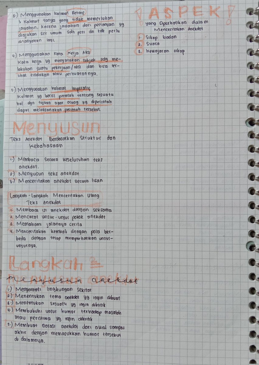 blueblurl's tweet image. catatan/rangkuman materi Bahasa Indonesia kelas 10 kurikulum merdeka. 

Teks Anekdot 🌟🐤

notes by @blueblurl 
don't reposting without my permission!
#studytwt #AMBISVERSE