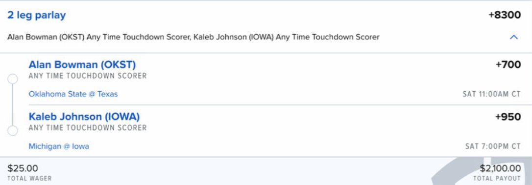 EdgePlayBook's tweet photo. #BetInPublic #100DayOfParlayChallenge #Day62 part 2. Tally after 61 days of betting +$94.65 #GamblingX #CollegeFootball #collegegameday https://t.co/B2jJe8RSil