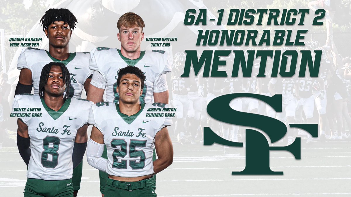 Congrats to <a href="/Quasim_Kareem/">Quasim Kareem</a>, <a href="/Donteaustin24/">donte austin</a>, <a href="/EastonSpitler/">Easton Spitler</a> and <a href="/JosephH051027/">Joseph Hinton</a> for being named 6A-1 District 2 Honorable Mention All-District! #GetPaid #CADES #Play13