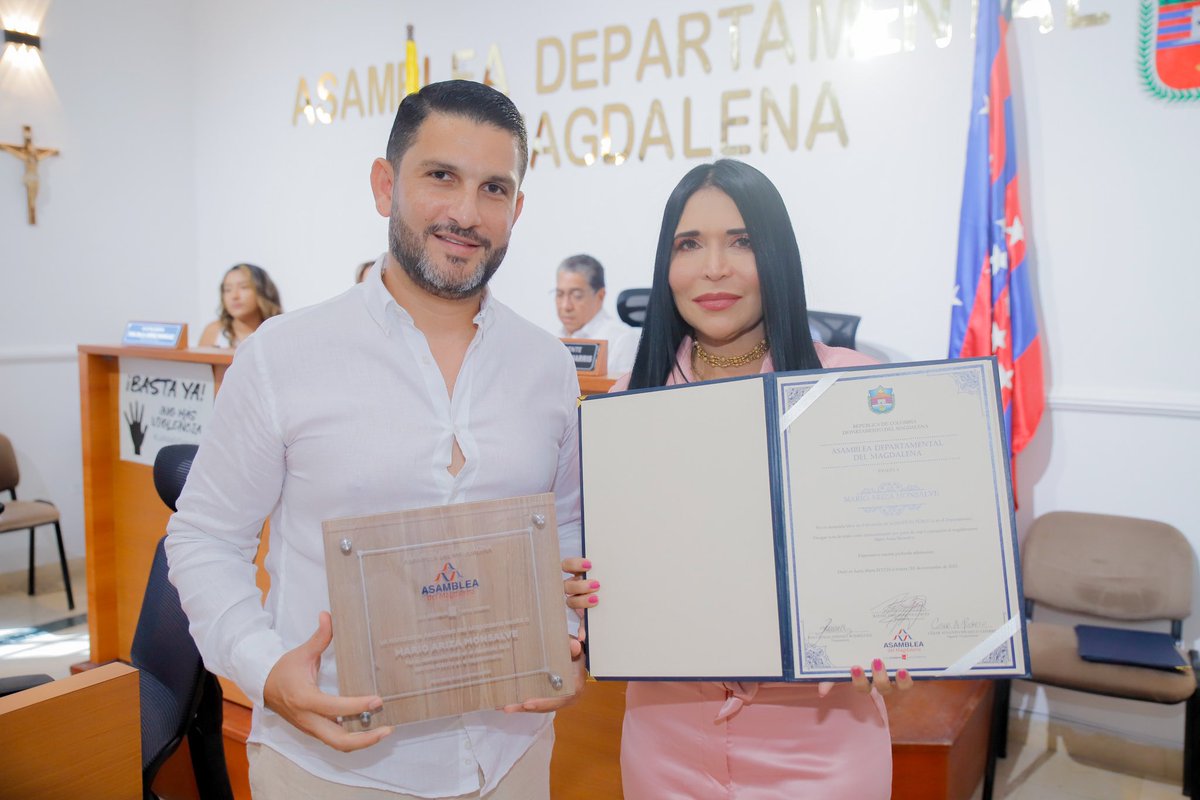 Muy honrado y agradecido con <a href="/AsambleaMagdale/">Asamblea del Departamento del Magdalena</a> por este reconocimiento a la labor en el desarollo de la gestión pública del departamento. Seguiremos trabajando incansablemente por los niños, niñas, adolescentes y familias del Magdalena. <a href="/ICBFColombia/">Bienestar Familiar | ICBF</a>