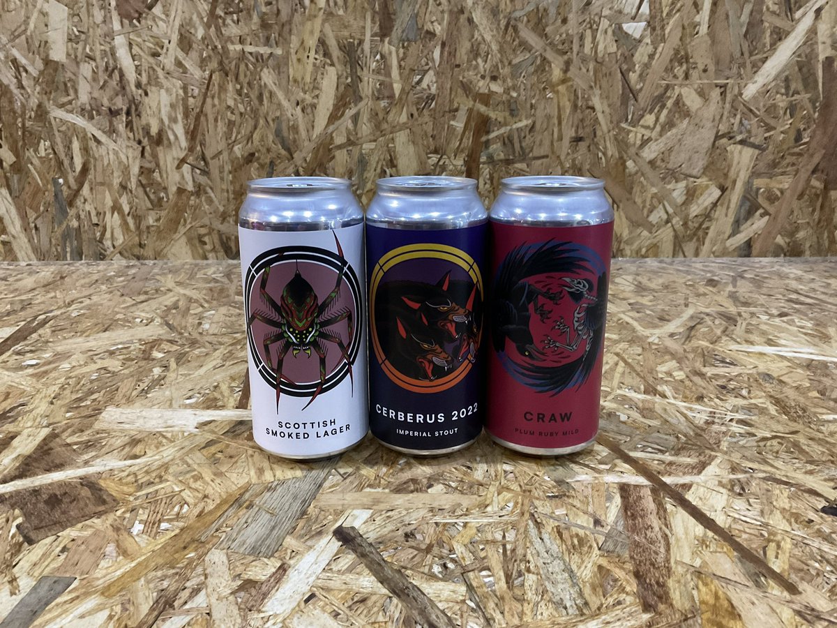 New @OtherworldBrew gear! Fresh batch of their incredible Smoked Scottish Lager, all-new Craw, plum ruby mild (🤯) and their flagship imply stout Cerberus, brewed in 2022 & aged in rum casks…