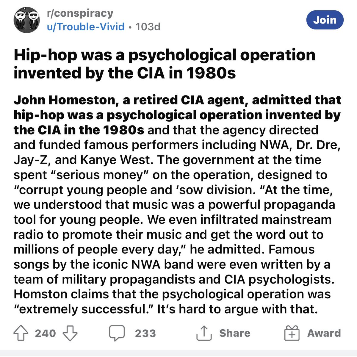 Put another dollar in the “Conspiracy Theorists Were Right” Jar!
