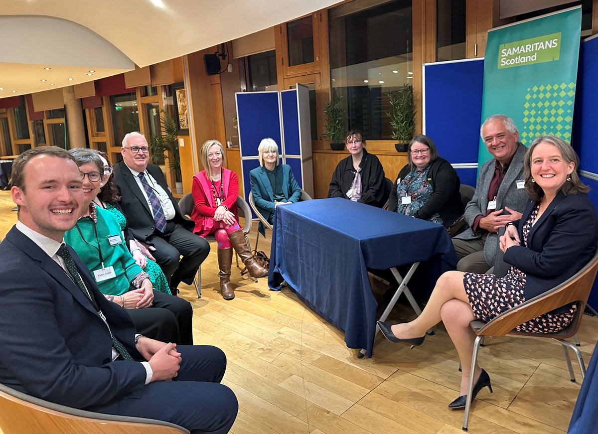 Mental Wellbeing Minister <a href="/MareeToddMSP/">Maree Todd</a> met <a href="/SamaritansScot/">Samaritans Scotland</a> volunteers and joined the <a href="/ScotParl/">Scottish Parliament</a> reception to celebrate the 70th Anniversary of Samaritans – and to hear first-hand from some of the volunteers about their essential work. 

Find out more ➡️ ow.ly/Uchu50Qe1Tz