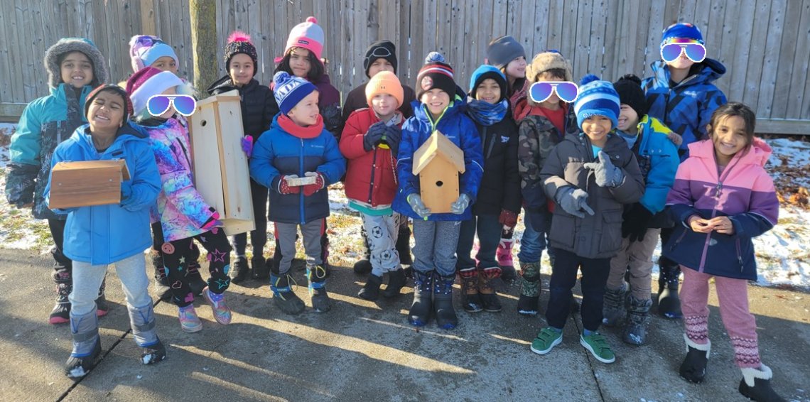 EthelGardinerPS's tweet photo. Today class 1-2 went outside & found special places to hang their bird houses & bird feeders.
Student's then predicted/expressed what will happen next. 🤔
"I predict sum bird will get in the bird houses". 👍
#Learningaboutnature @EthelGardinerPS https://t.co/V4yymnQT0S