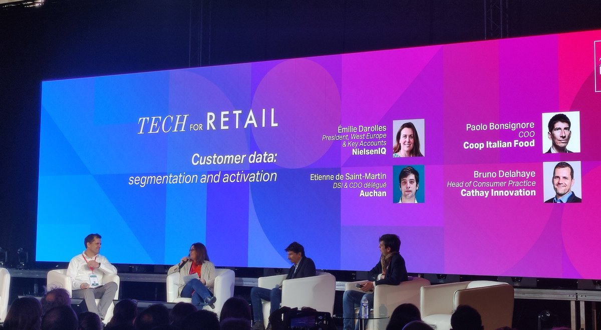 Yesterday at <a href="/TechforRetail/">Tech for Retail</a>, Bruno Delahaye took part in a panel discussion on the segmentation and activation of #CustomerData in the #retail world alongside Etienne de Saint-Martin from Auchan Retail &amp; Paolo Bonsignore from Coop Italian Food!

#ConsumerTrends #VentureCapital