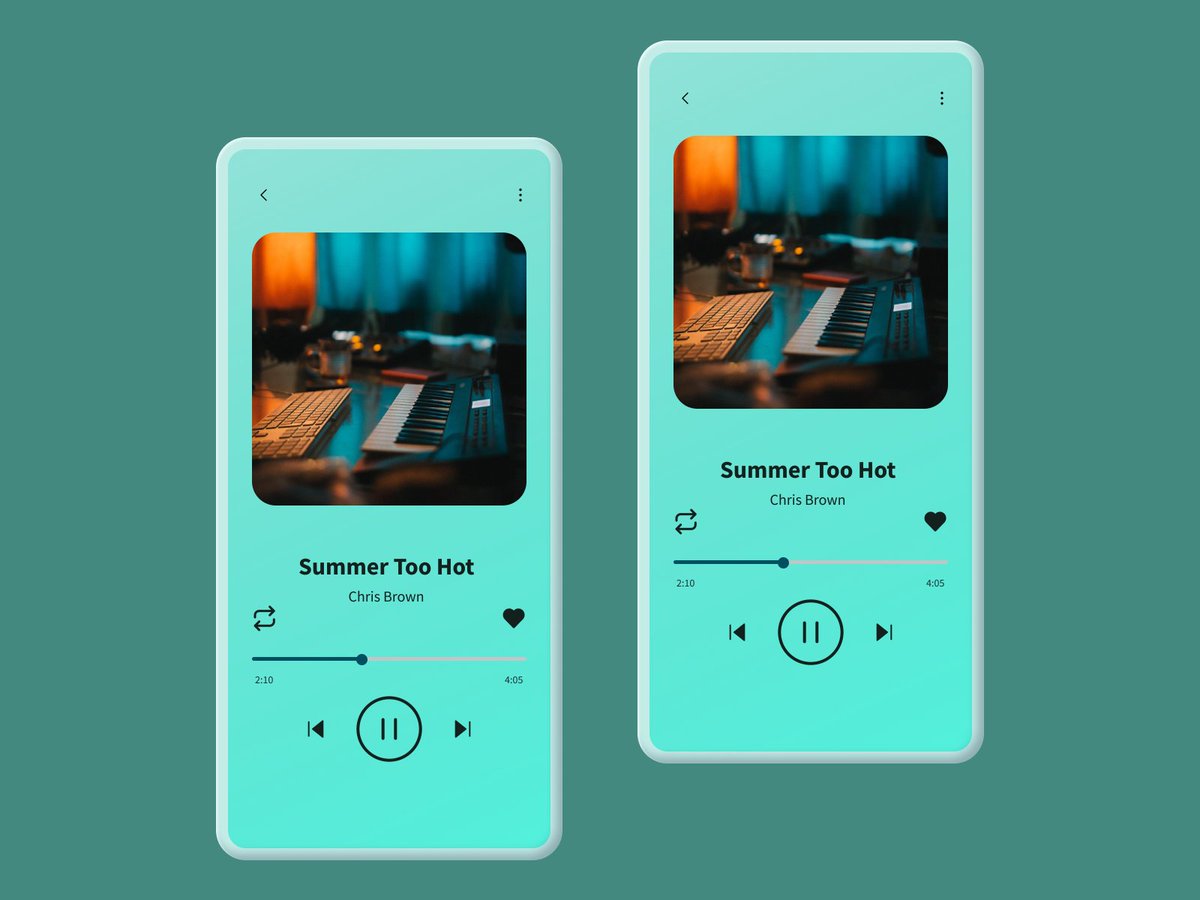 aminat_wak8901's tweet photo. Day 2: Crafting a sleek music player for my challenge! Inspired by work + music vibes. Your feedback is invaluable! #Designgate #LearnwithDesigngate #Designgate30DaysUIChallenge #UIChallenge #DesignDay2 #ProductCard #DesignCommunity #UIUX #UIUXDesigner https://t.co/v1LBFPtIOS