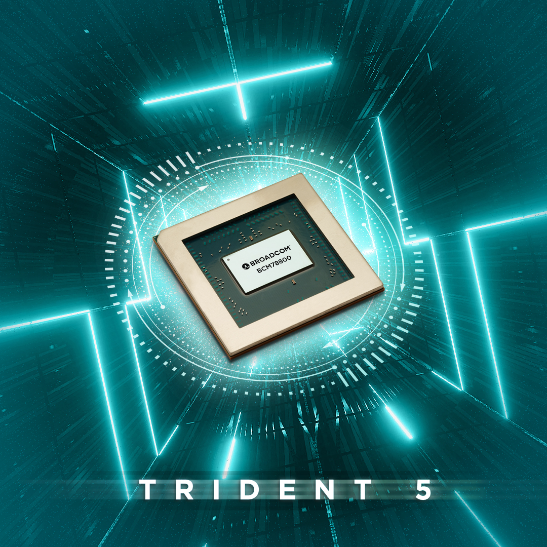 Broadcom's tweet photo. Exciting news from Broadcom! Today we're introducing the industry's first on-chip neural network with the Trident 5-X12, which doubles bandwidth and reduces power by 25%. Learn more: https://t.co/GAVVdefWsM
#ConnectedbyBroadcom #Networking https://t.co/5szfRK5bRO