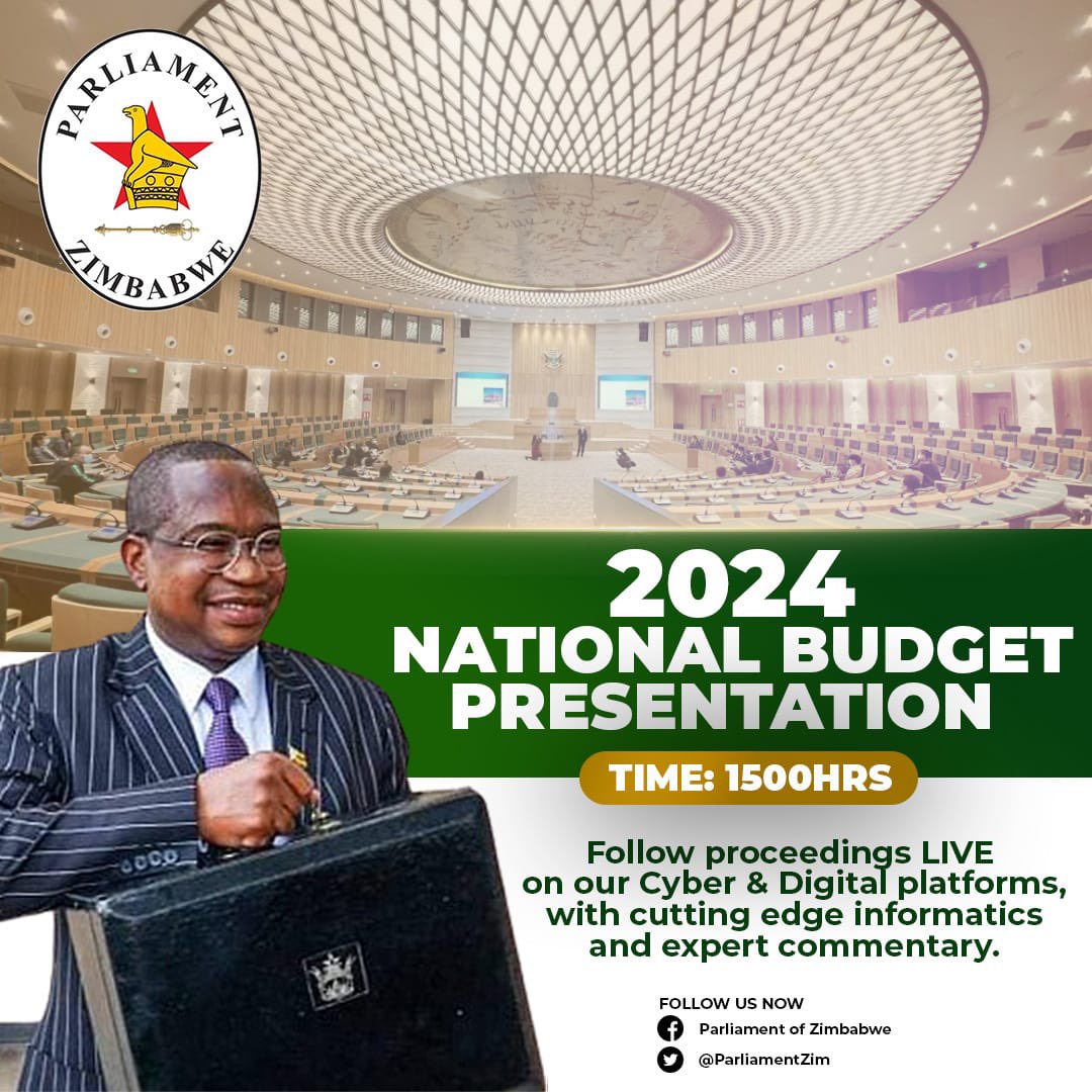 The Minister of Finance @MthuliNcube this afternoon Presented the 2024 Budget. The is nothing for the working class, small scale miners , farmers whilst the mining companies looting our lithium, gold and other minerals continues to benefit from huge tax incentives. Debate starts…