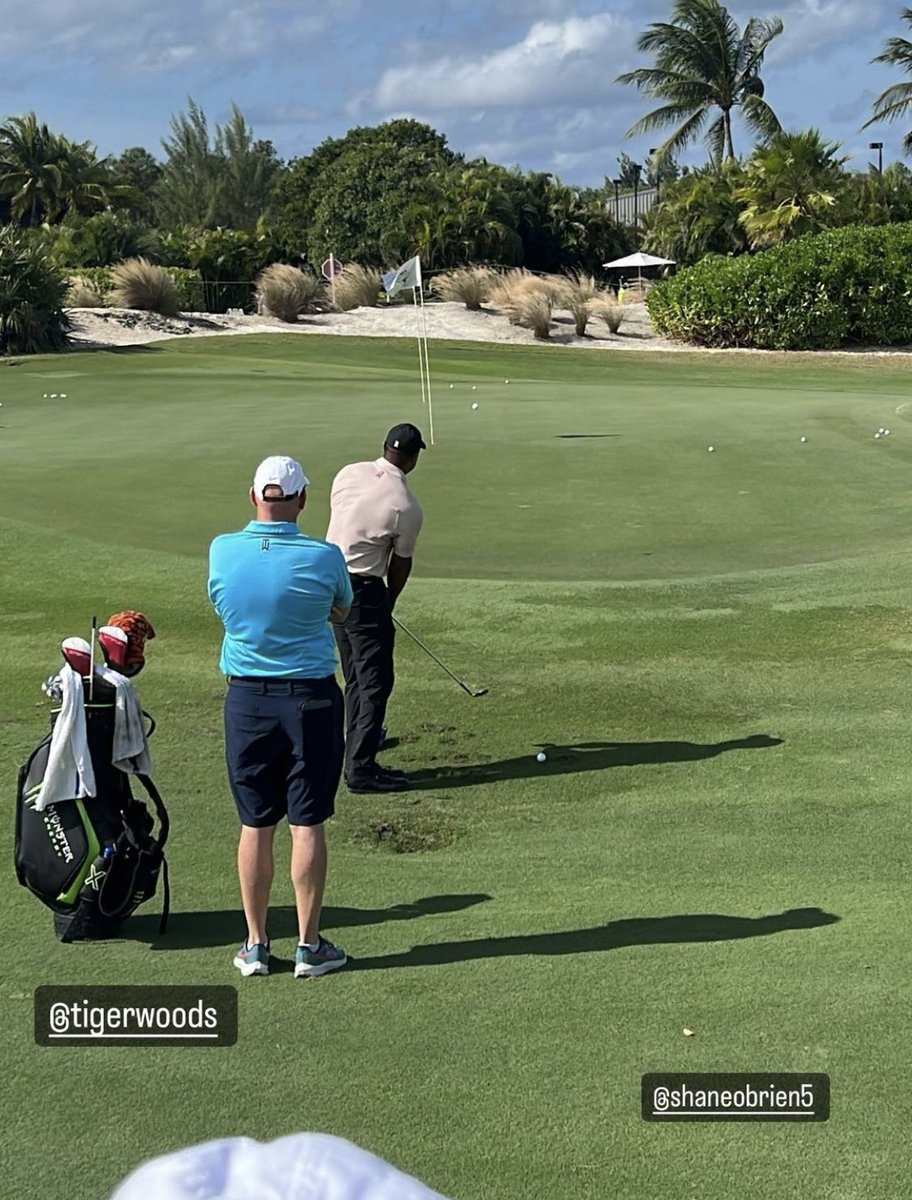 Have yourself a morning @ShaneOBrien55 🐅🔥

#HeroWorldChallenge 
@TigerWoods