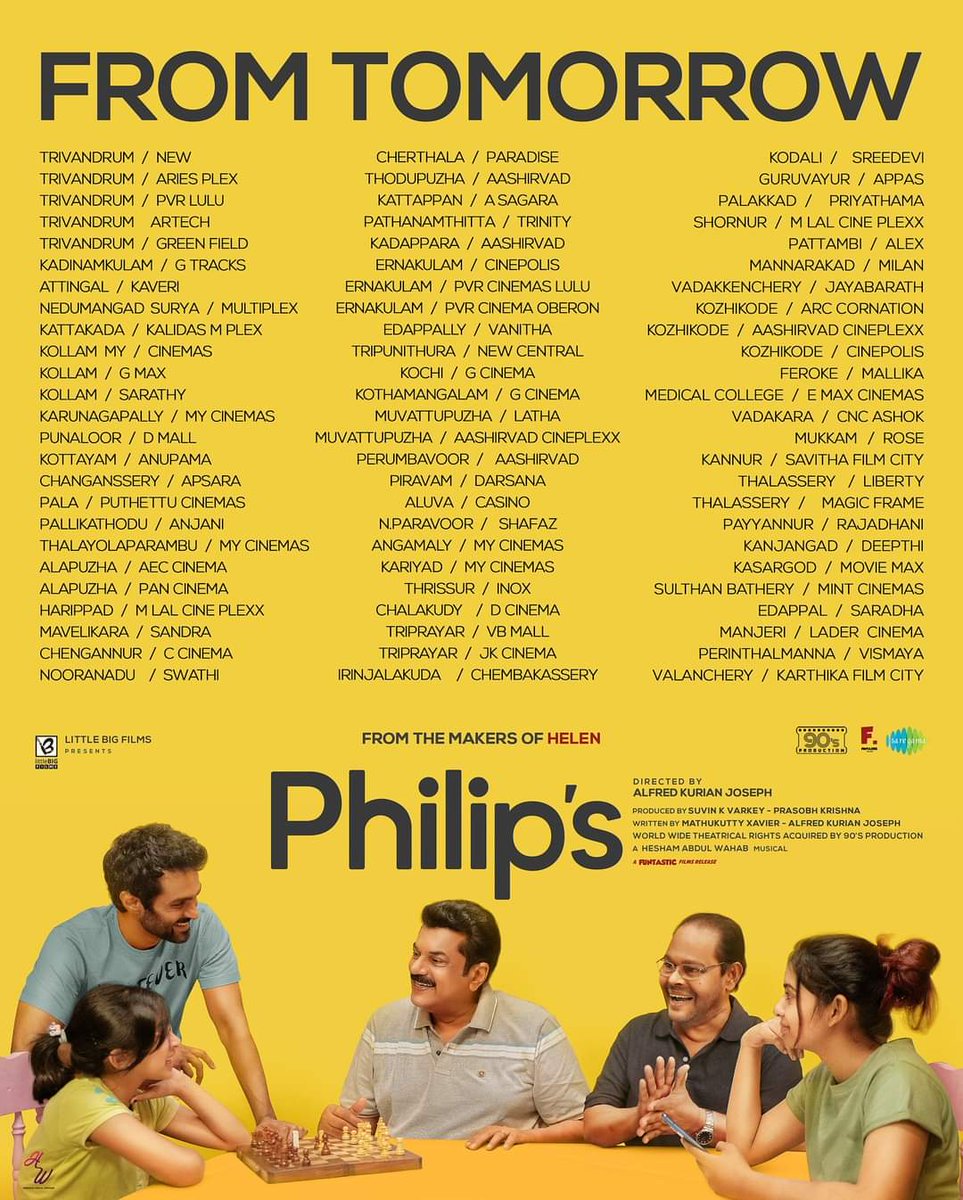 CensorMedia's tweet photo. Theatre lists of #DanceParty #Ochu #Philips #Asthra movies ..!!

Releasing Tomorrow https://t.co/S6K9uwkpQJ