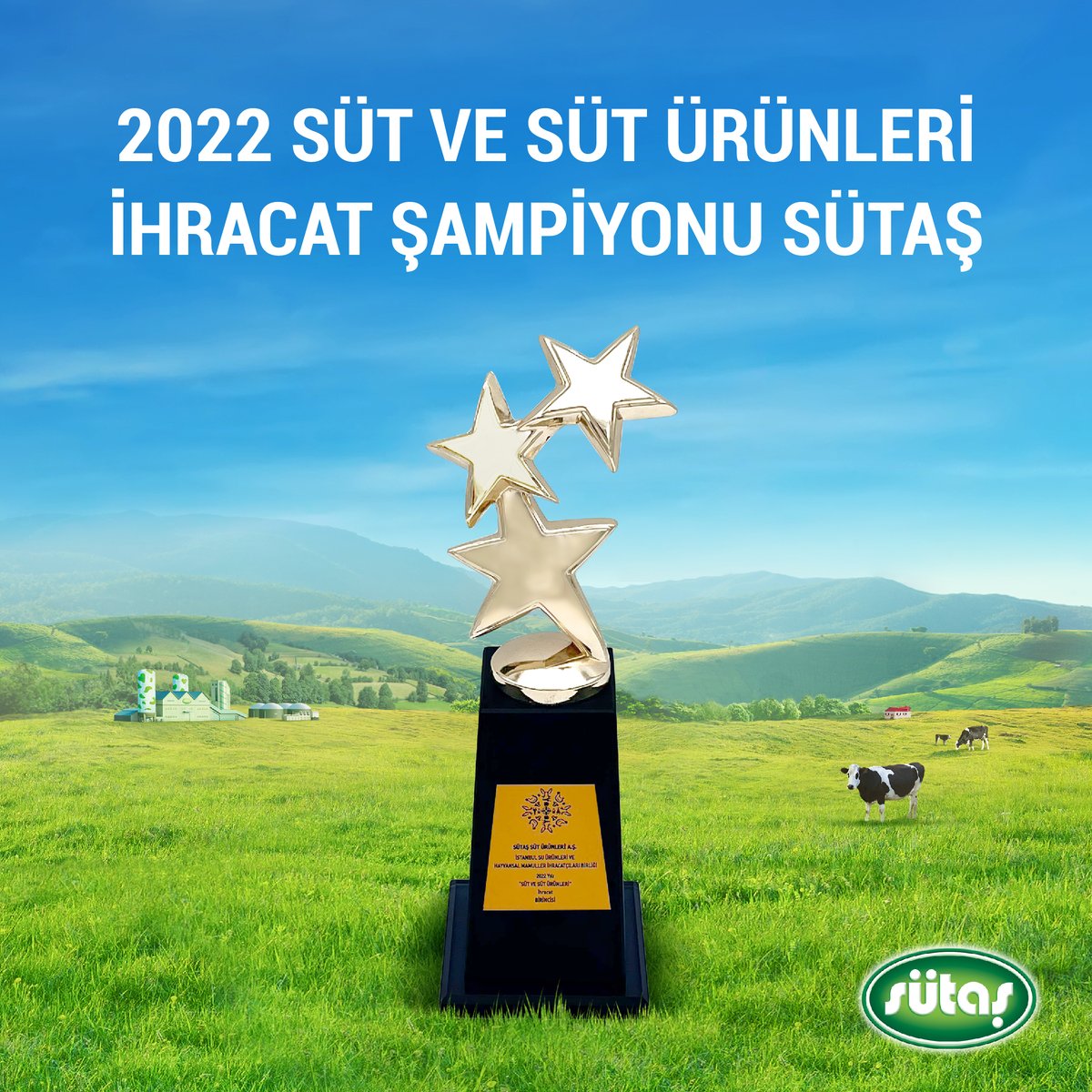 2022’de gerçekleştirdiğimiz 62 milyon dolarlık ihracat ile sektörümüzün bugüne kadarki en yüksek rakamına ulaşarak İstanbul İhracatçı Birlikleri’nin ülke ekonomisine katkıda bulunan üyelerini ödüllendirdiği törende “Süt ve Süt Ürünleri” kategorisinde birincilik ödülünü aldık.