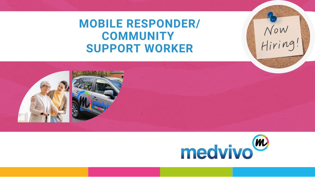 medvivonews's tweet photo. We are hiring a Mobile Responder/Community Support Worker! 
LOCATION: TROWBRIDGE
HOURS: PART-TIME
https://t.co/hufZtpKSVo
#HealthCare #Community #MobileResponder #JobsInWiltshire #MedvivoCareers #Trowbridge #Carers
@BSW_Together @BswJobs @NHSBSWICB @TrowFuture @WorkWiltshire https://t.co/YJNXv4FVui