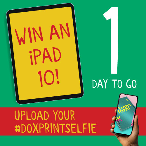 Keep posting your #doxprintselfies!! One day to go… #doxprintselfie #theeasywaytoprint