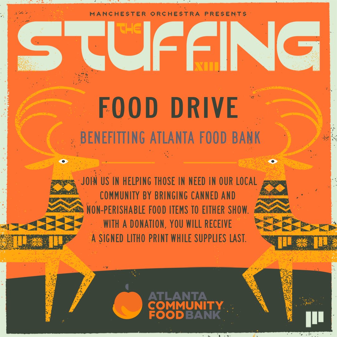 We will be collecting canned goods at this year’s Stuffing to benefit @acfb. With a donation, you will receive a signed litho print (while supplies last.) See you all soon.