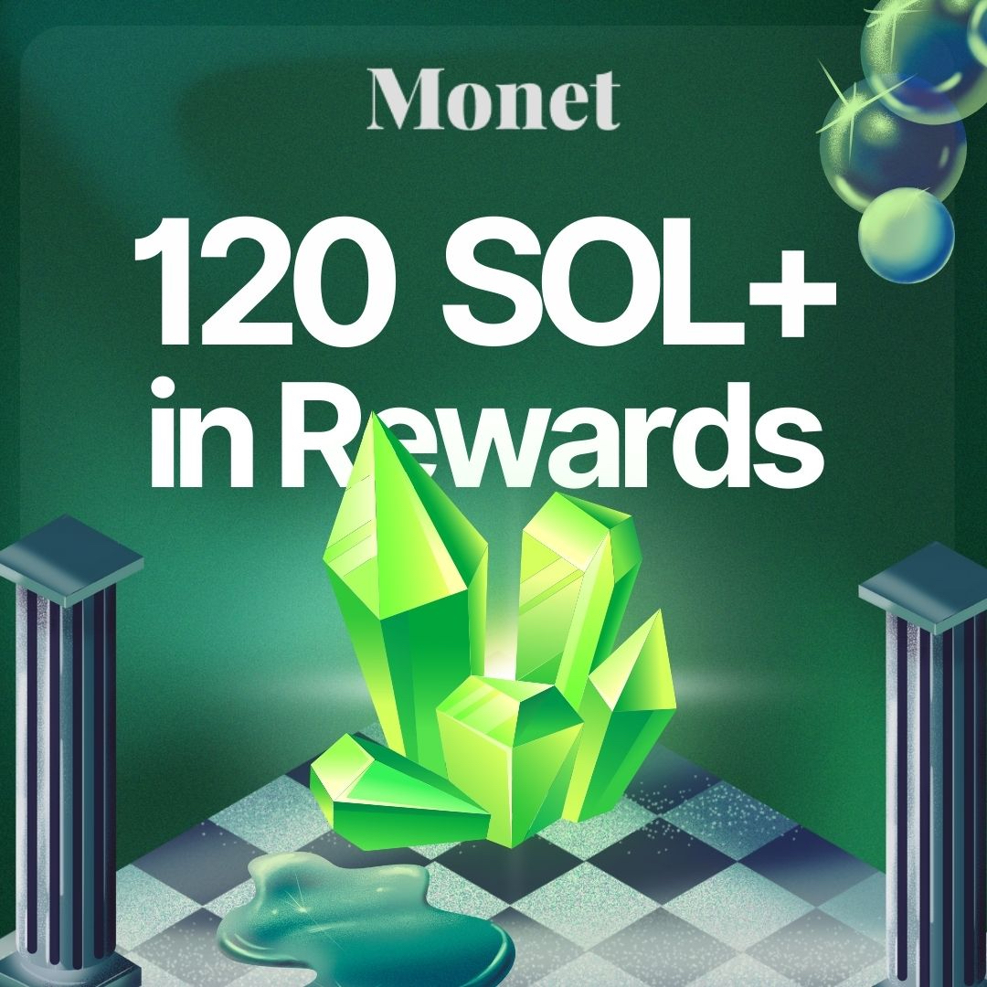 Monet Rewards 🙌

Monet Rewards launched just a few short weeks ago and since then we have returned 120 SOL in prizes back to the individuals who support Monet! If you like raffles &amp; you're not using Monet, you're doing it wrong. We don't make the rules 🤷

Stay tuned and get