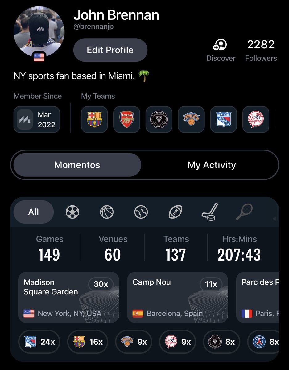 Spotify wrapped for sports? we made it. download @ACMomento, add all of the games you've ever been to, and get a snapshot of your sports history.