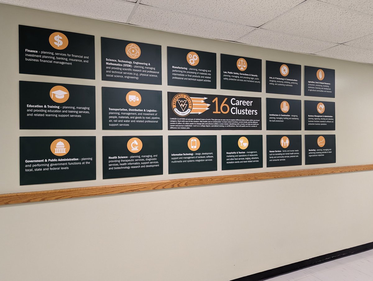 WVCounselors's tweet image. Warriors, next week we continue our #CareerConnections program with career panel interviews. Each day four career clusters will be in the building helping students learn more about opportunities after high school. #FutureReady204