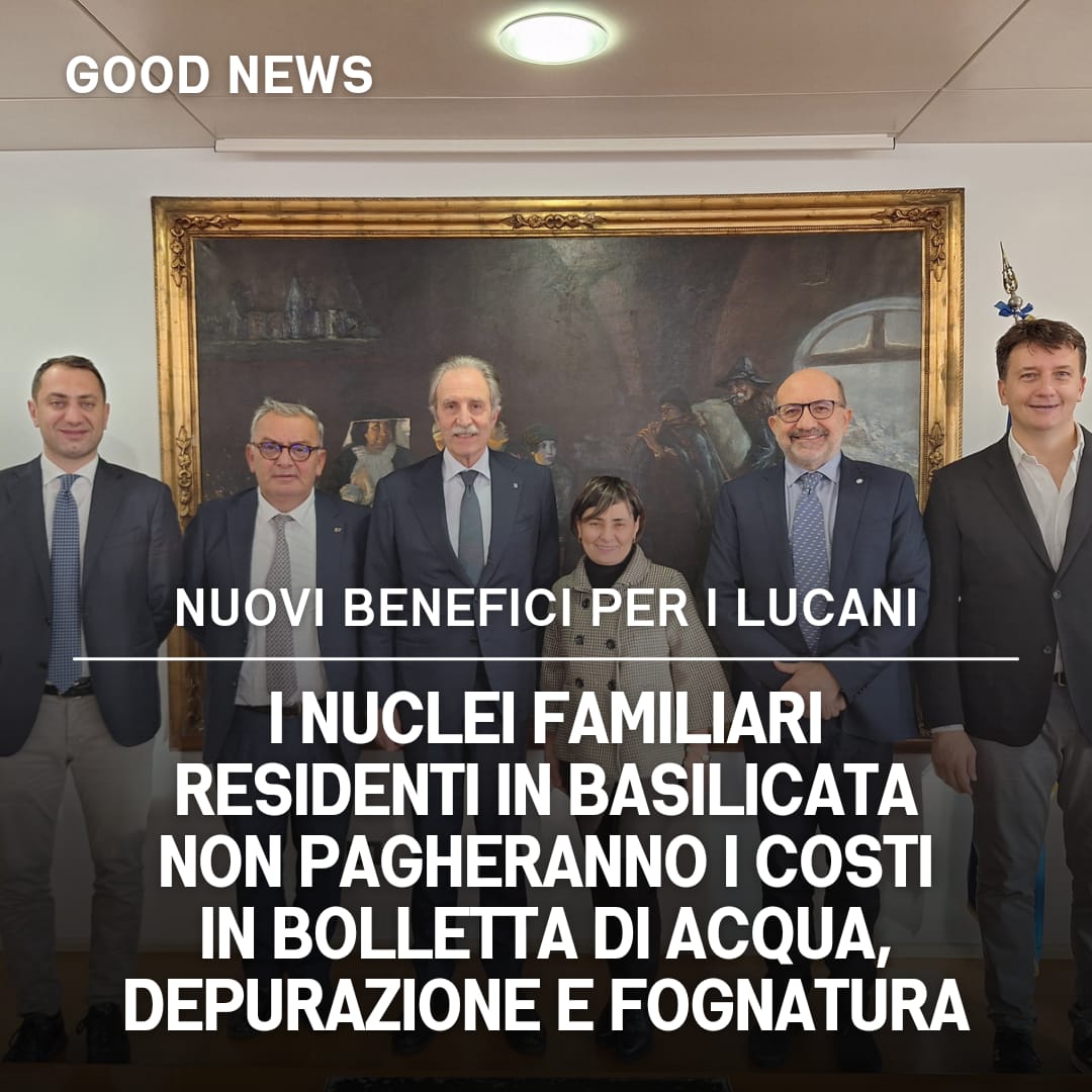 VitoBardi's tweet photo. Promesso, fatto!
Abbattendo i costi energetici di AQL, possiamo anche intervenire sulle bollette dell’acqua dei lucani. 
Tale misura permetterà a circa 70 mila famiglie con Isee fino a 30 mila euro di ottenere una significativa riduzione del costo in bolletta https://t.co/41VbLa8E5u