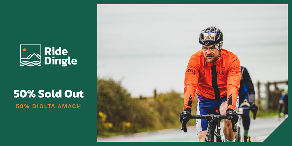 Ride Dingle 2024 is now 50% sold out! 
Get your place before they're gone: eventmaster.ie/event/9qvqHw5H… 

#ridedingle #cyclerace #cycling #dinglepeninsula #dingle #kerry #cyclelife #cycletribe #challengeyourself #getfit #zeroemissions