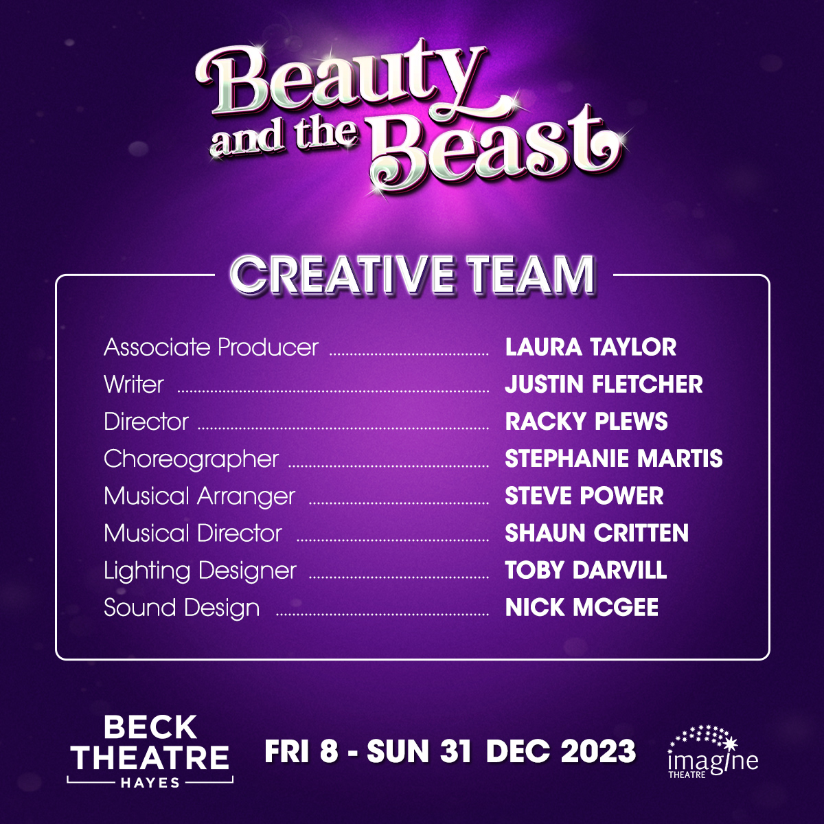 BeckTheatre's tweet photo. 🌹Be sure to laugh at this side splitting panto written by Justin Fletcher!✨ The enchanting tale of Beauty and The Beast unfolds with our stellar cast! 🎭 with the cast now in rehearsals, gearing up for a magical panto opening next week! 🎉 https://t.co/Tdrsyzlce4