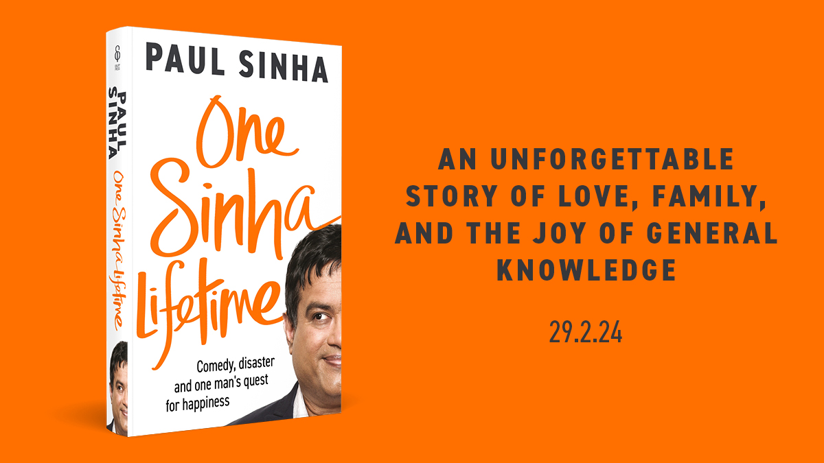 Delighted to announce that Paul Sinha's autobiography is now available for pre-order (link in bio). It's an unforgettable story of love, family and the joy of general knowledge. Publication is on that rarest of dates - 29th February @paulsinha @EburyPublishing #OneSinhaLifetime