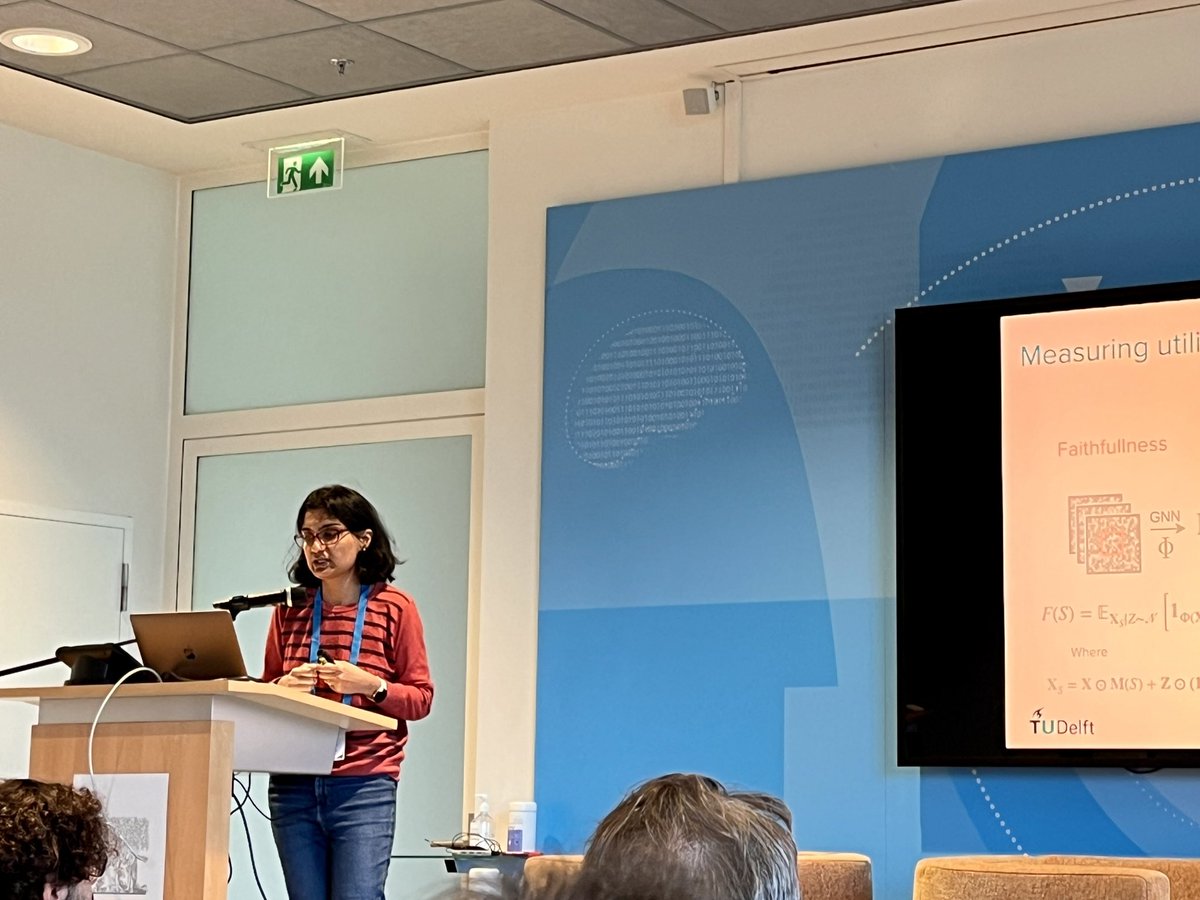 Tianqi Zhao (@tianqi85348634) on Twitter photo Interesting talk by <a href="/meghakhosla/">Megha Khosla</a> on the topic "Interplay Of Privacy And Explainability" at the #LogConference local meetup in Amsterdam. She discusses the risks to privacy when releasing explanations in graphML. Interesting talk by <a href="/meghakhosla/">Megha Khosla</a> on the topic "Interplay Of Privacy And Explainability" at the #LogConference local meetup in Amsterdam. She discusses the risks to privacy when releasing explanations in graphML.
