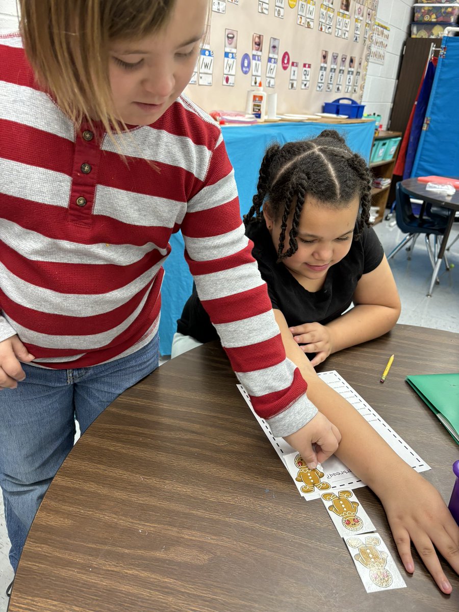 MissScott31's tweet photo. We used gingerbread to measure each other #RESBelieves #ElevateStafford @RockhillES https://t.co/XuZvc8t99c