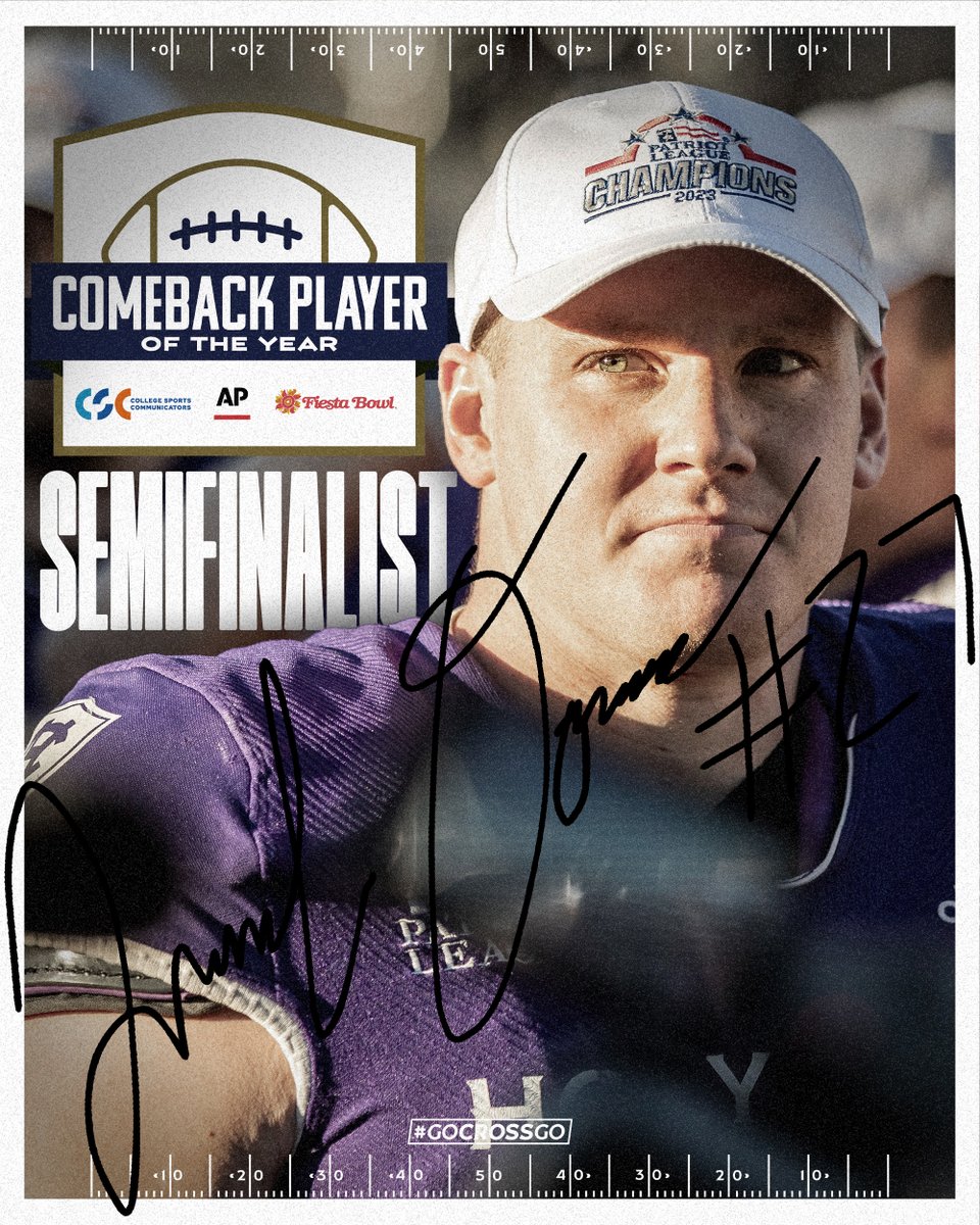 Proud is an understatement 🫡

Congratulations to <a href="/JLDobbs5/">Jacob Dobbs</a> on being named one of 15 semifinalists for the 2023 Comeback Player of the Year Award! 

tinyurl.com/3whywcn9

#GoCrossGo