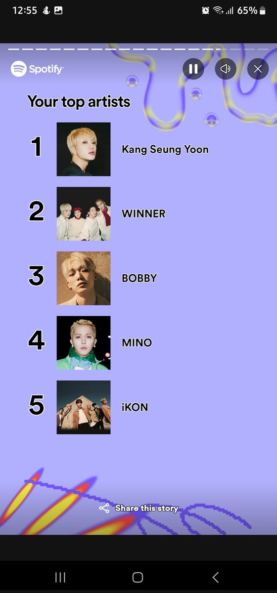 awkwardpartygal's tweet photo. My #SpotifyWrapped2023 💙

#WINNER #YOON #MINO #JINU #HOONY #Bobby #iKON https://t.co/PytqxRtfFk