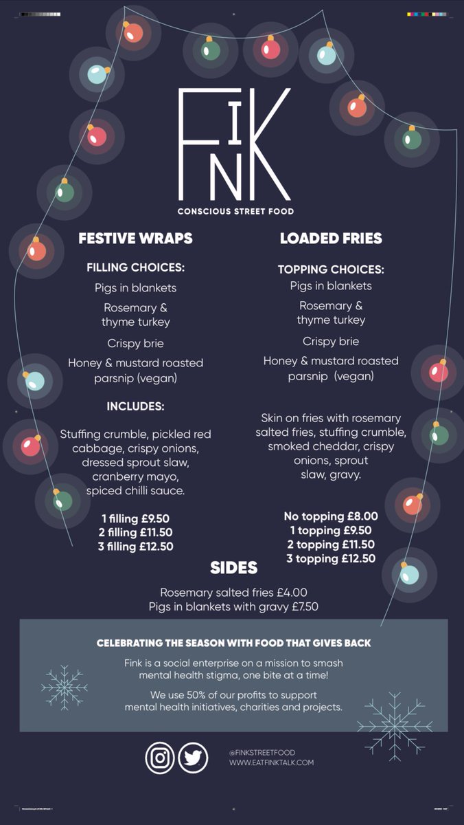 Blue Collar OGs and all round good guys @FinkStreetFood begin their festive residency at Blue Collar Corner tonight 🙌 They’ve gone BIG with this one: pigs in blankets, deep fried brie, rosemary & thyme turkey & more - their Xmas menu is available exclusively here until 17th Dec